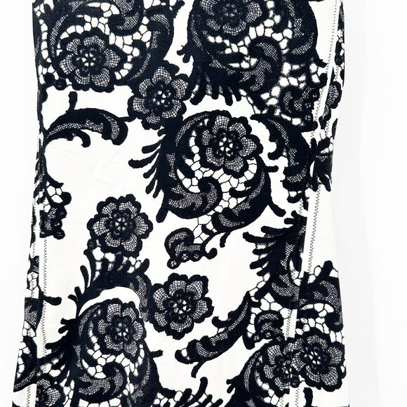 Lululemon‎ Free To Be Floral Active Tank Top Size 6 Laceoflage Polar Cream Black - Picture 3 of 7